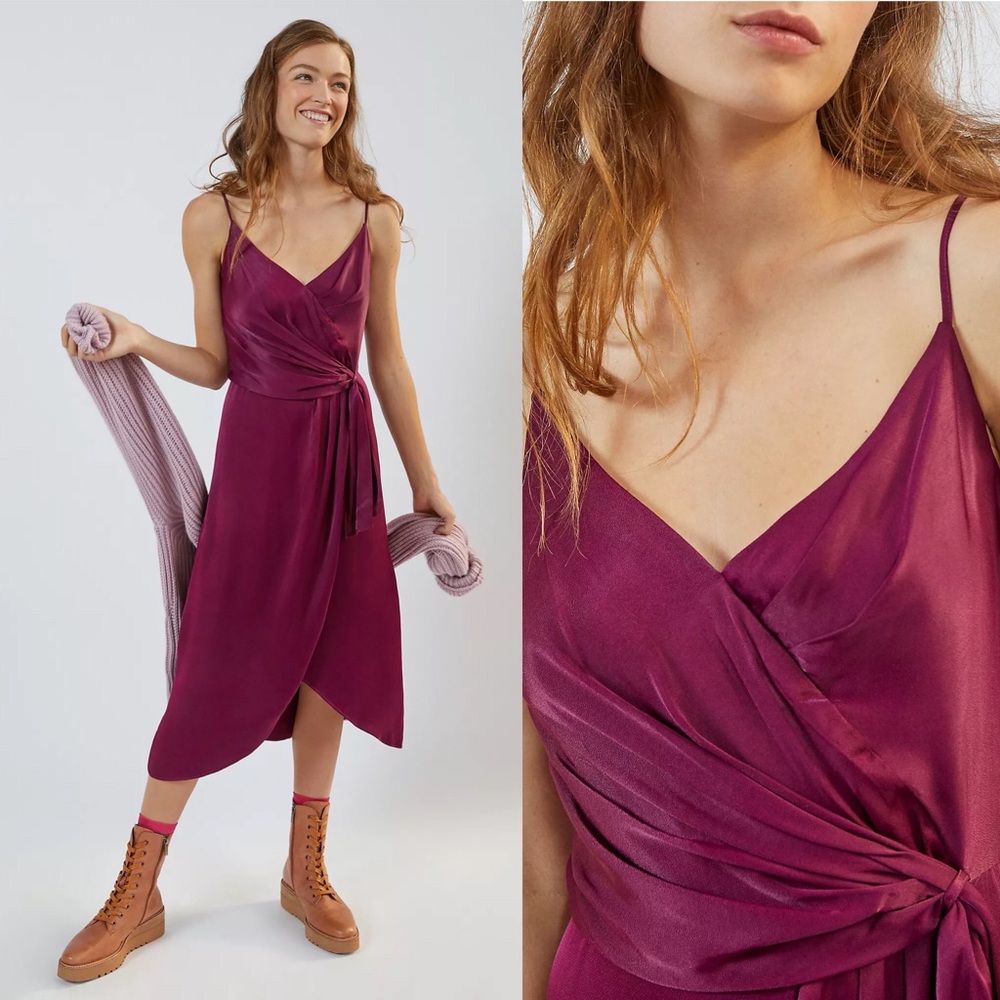 Anthropologie Purple Midi Dress